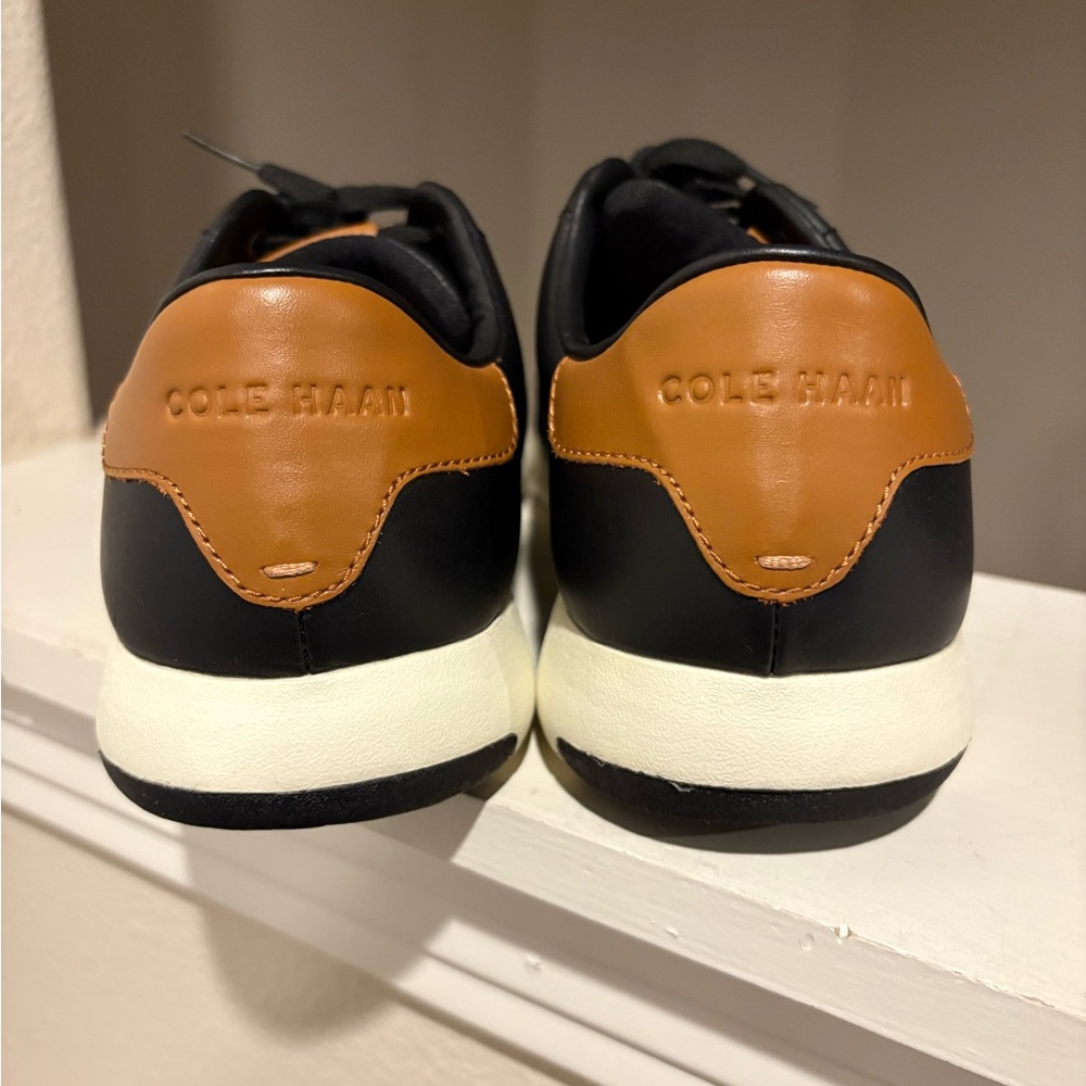 Cole Haan Men Grandpro Tennis Sneaker Black/British Tan C23877 US 13 WIDE - Picture 8 of 9
